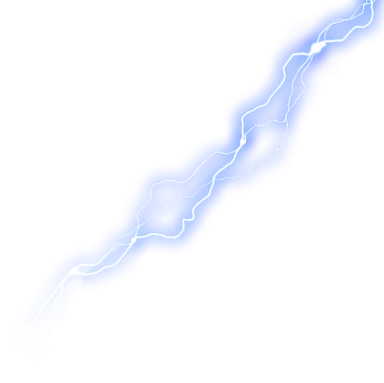 a lightning bolt on a white background