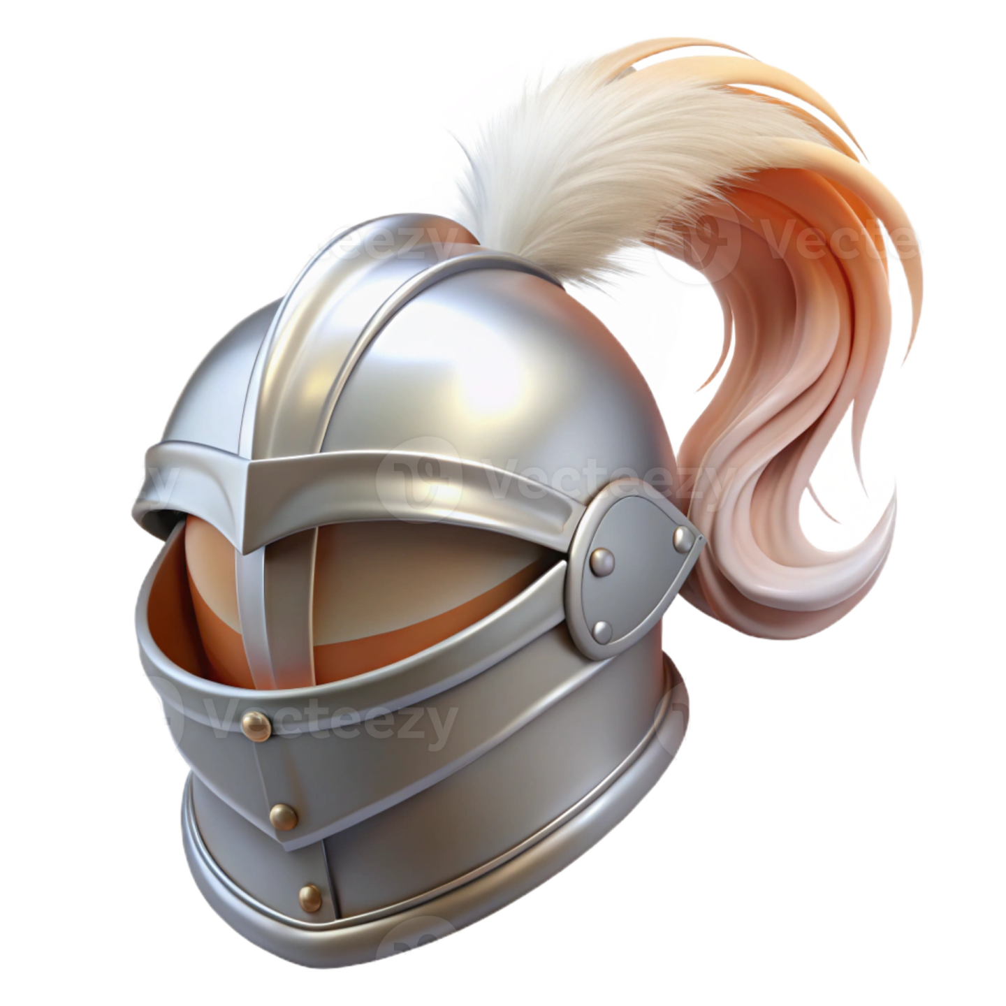 a helmet with feathers on it