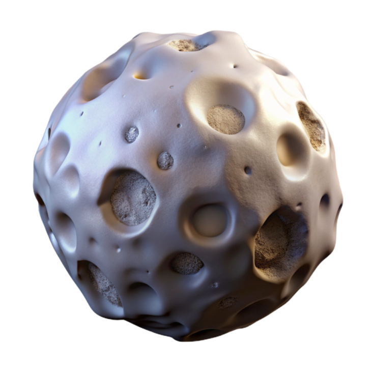 a white sphere with holes on it