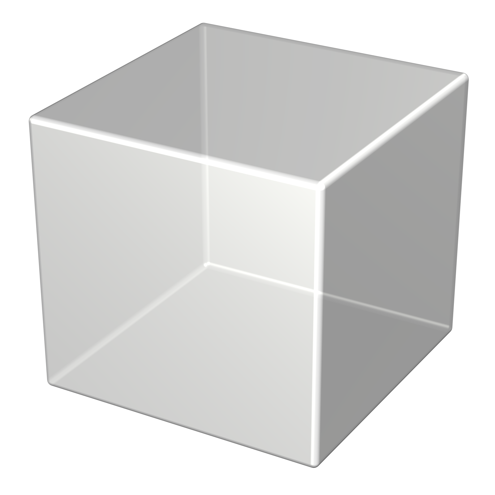 a white cube is shown in this image