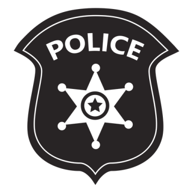 a police badge on a white background