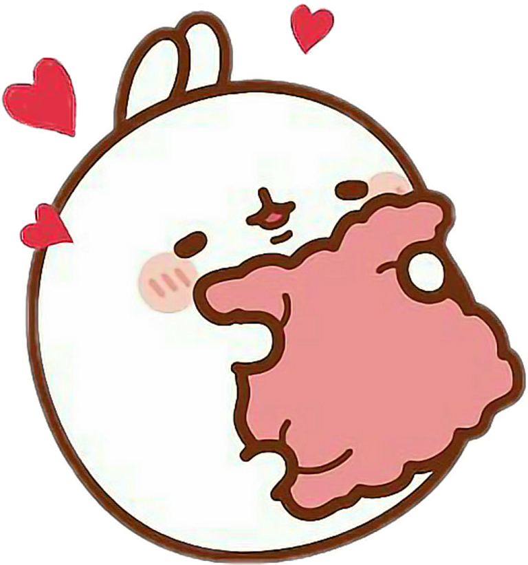 a cartoon bear with a heart in its mouth