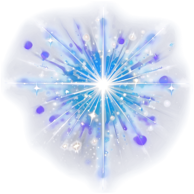 a blue star burst on a white background