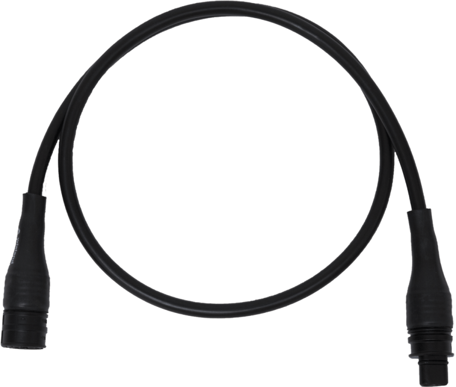 a black cable with a white background