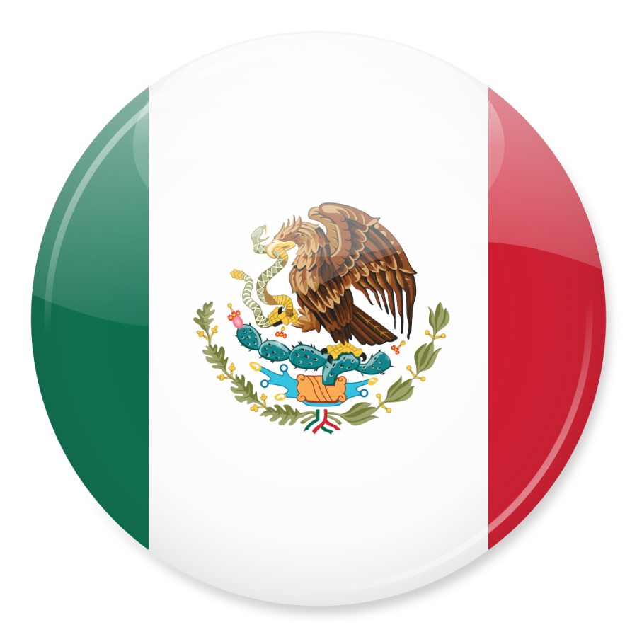 a button with the flag of mexico