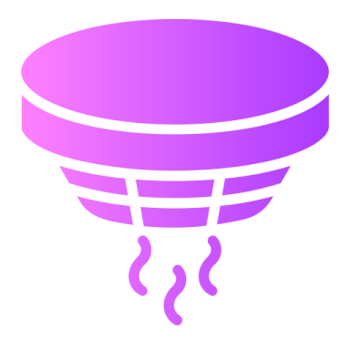 a purple and white icon of a funnel