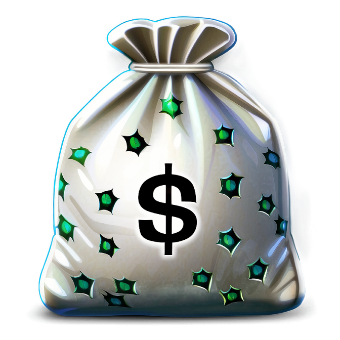a money bag with a dollar sign on it