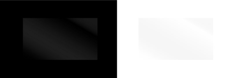 a black and white square icon