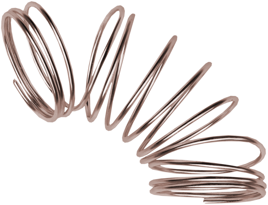 a set of copper spirals
