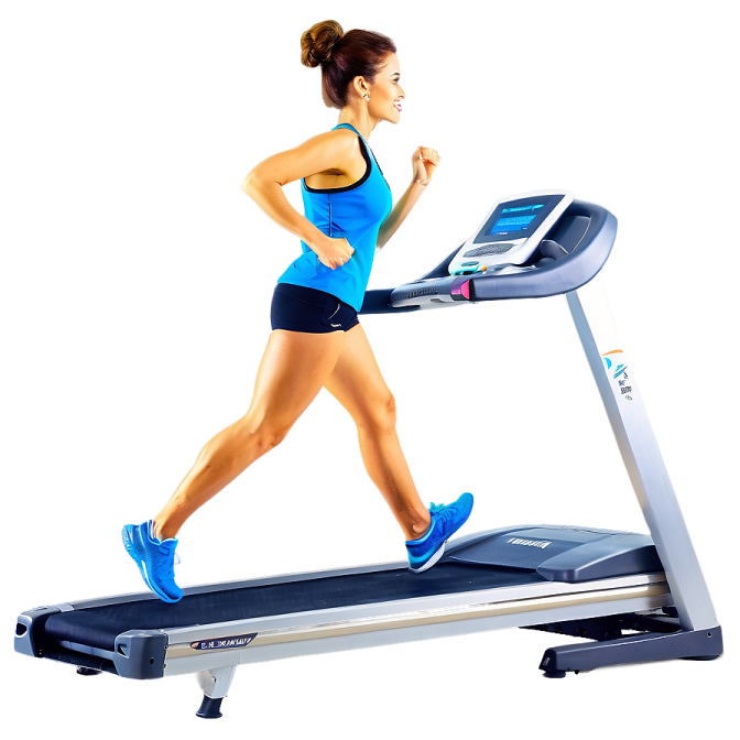 a woman running on a tread machine
