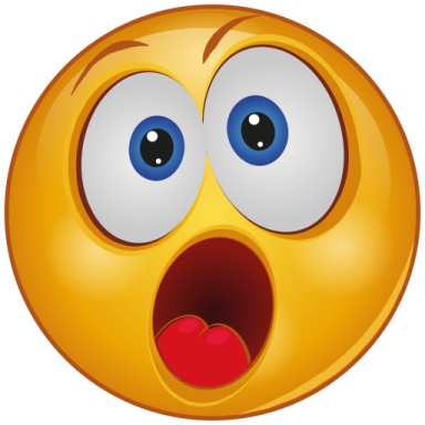 a smiley face with an open mouth