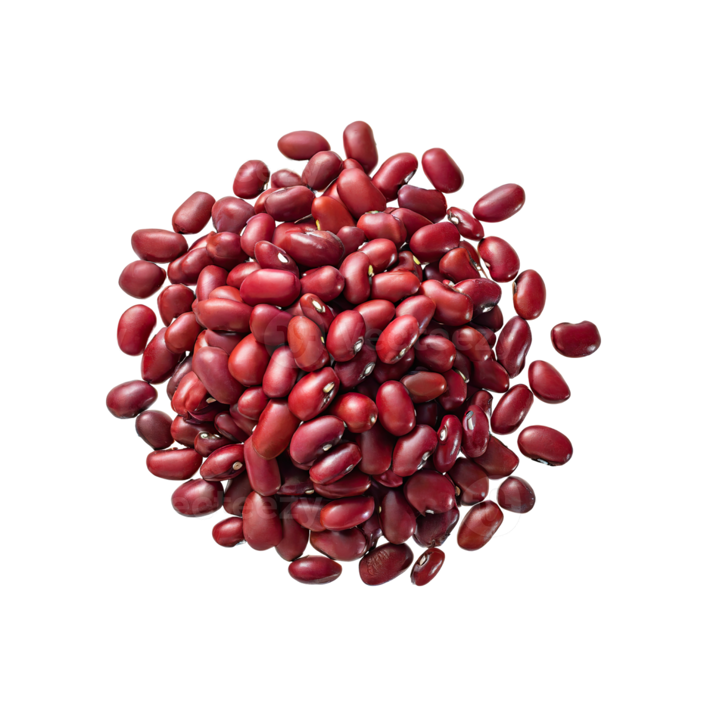 red beans on a white background