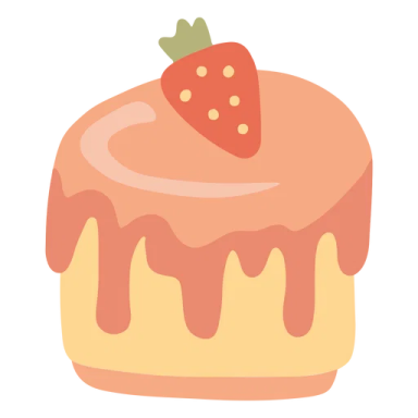 a piece of cake with a strawberry on top