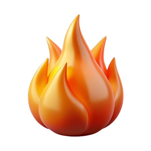 a close up of a flame on a white background