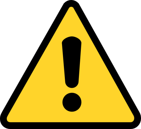 a yellow and black warning sign
