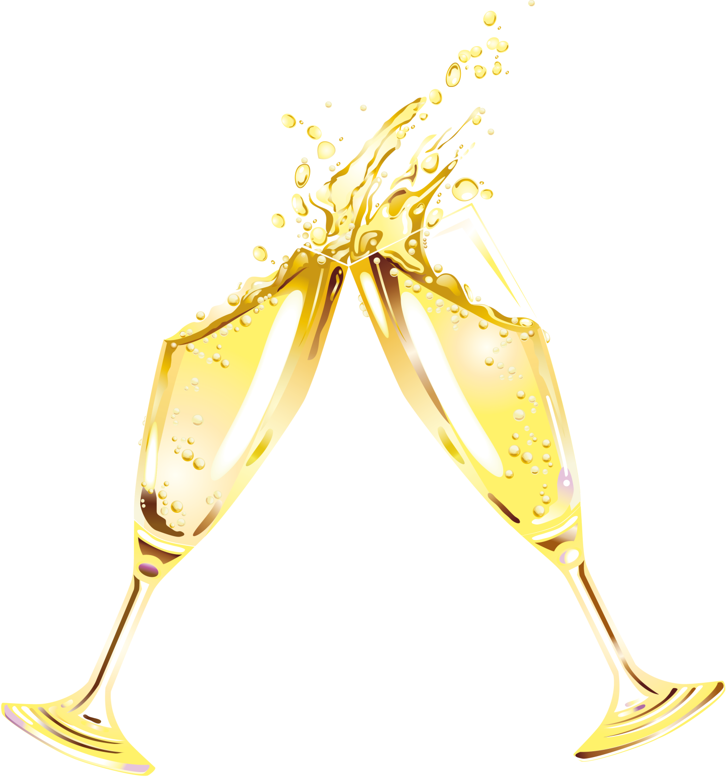 two glasses of champagne
