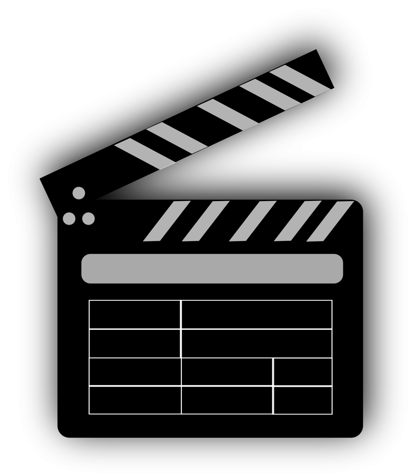a movie clap with a white background