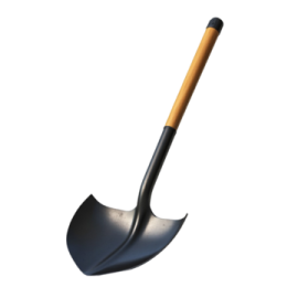 a shovel on a white background