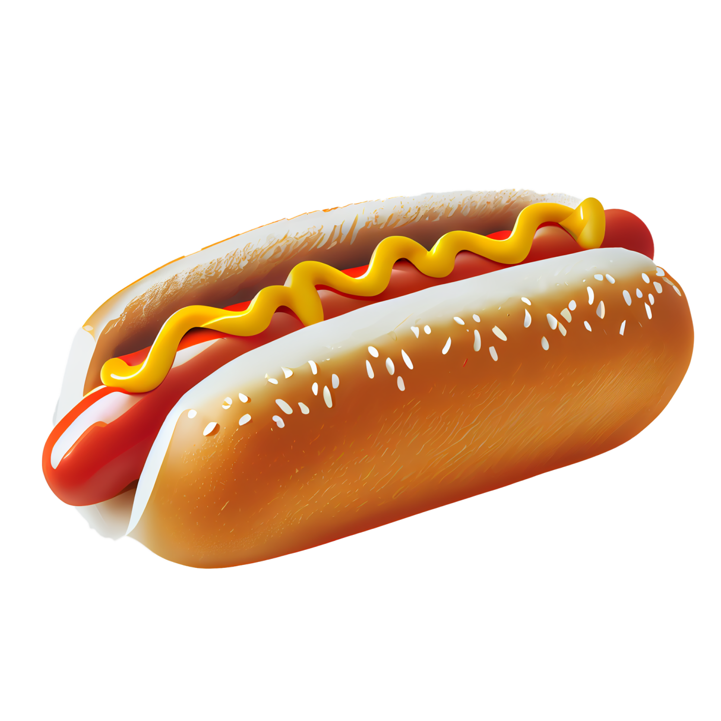 a hot dog on a white background