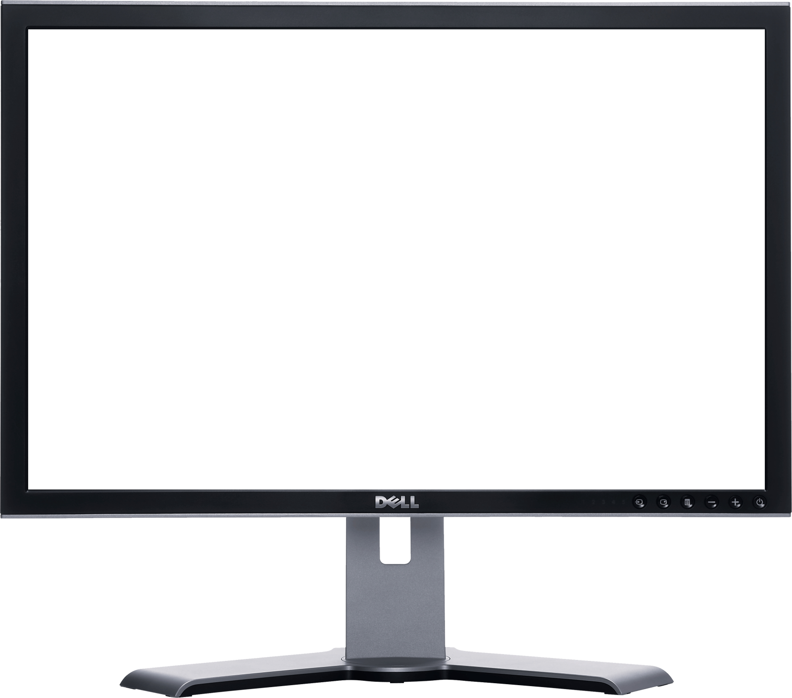 a computer monitor on a white background