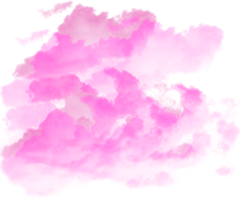 pink clouds on a white background