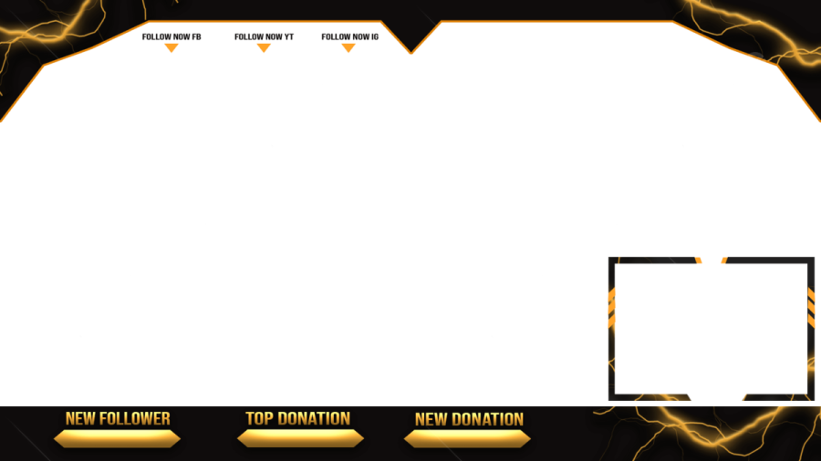 a template for an event with a black background and gold accents