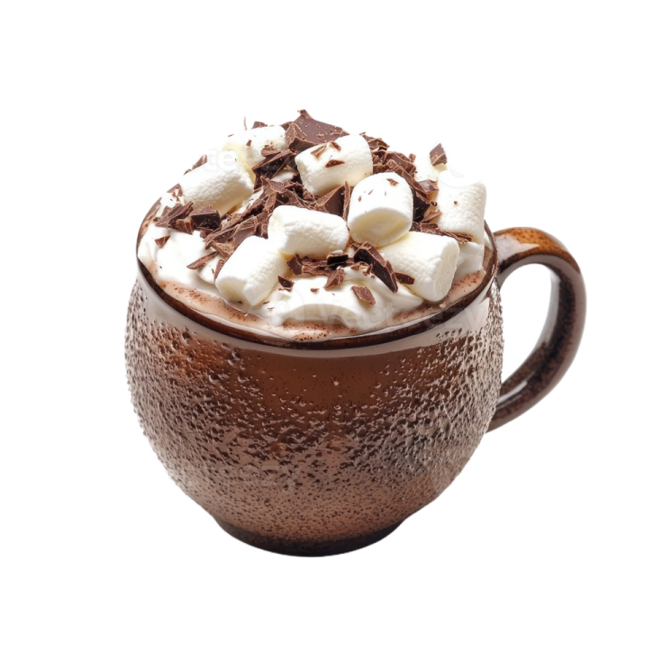 hot chocolate mug with marsh