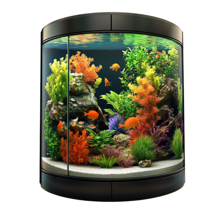a fish tank with an aquarium in it