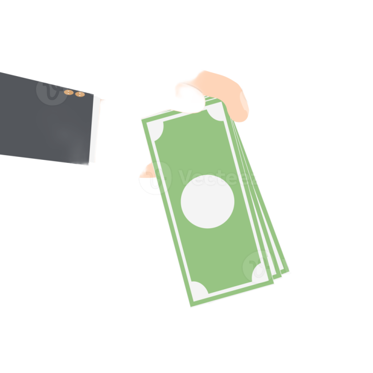 a hand holding a stack of money