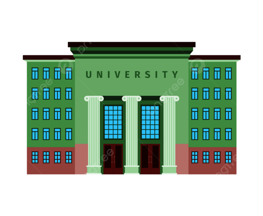 a building with the words university on it