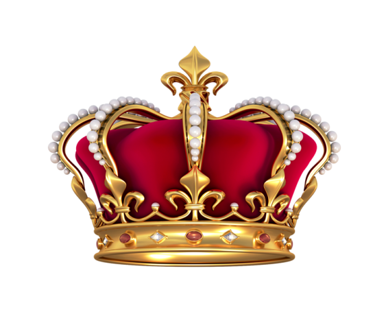 a gold crown with pearls and pearls