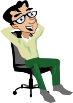 a man sitting on a chair with his head in his hands