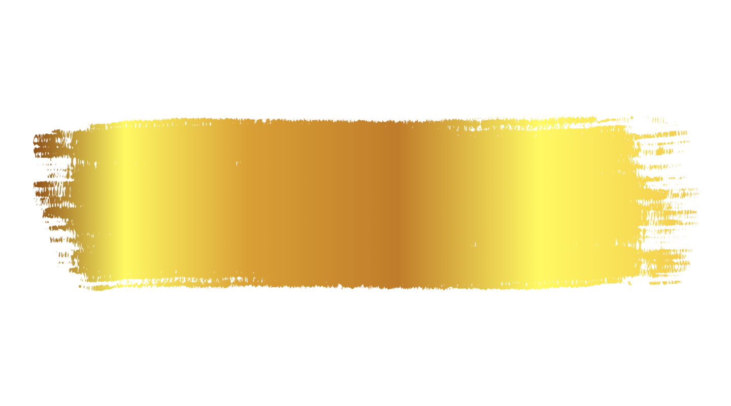 a gold paint brush stroke