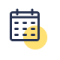 a calendar icon on a white background