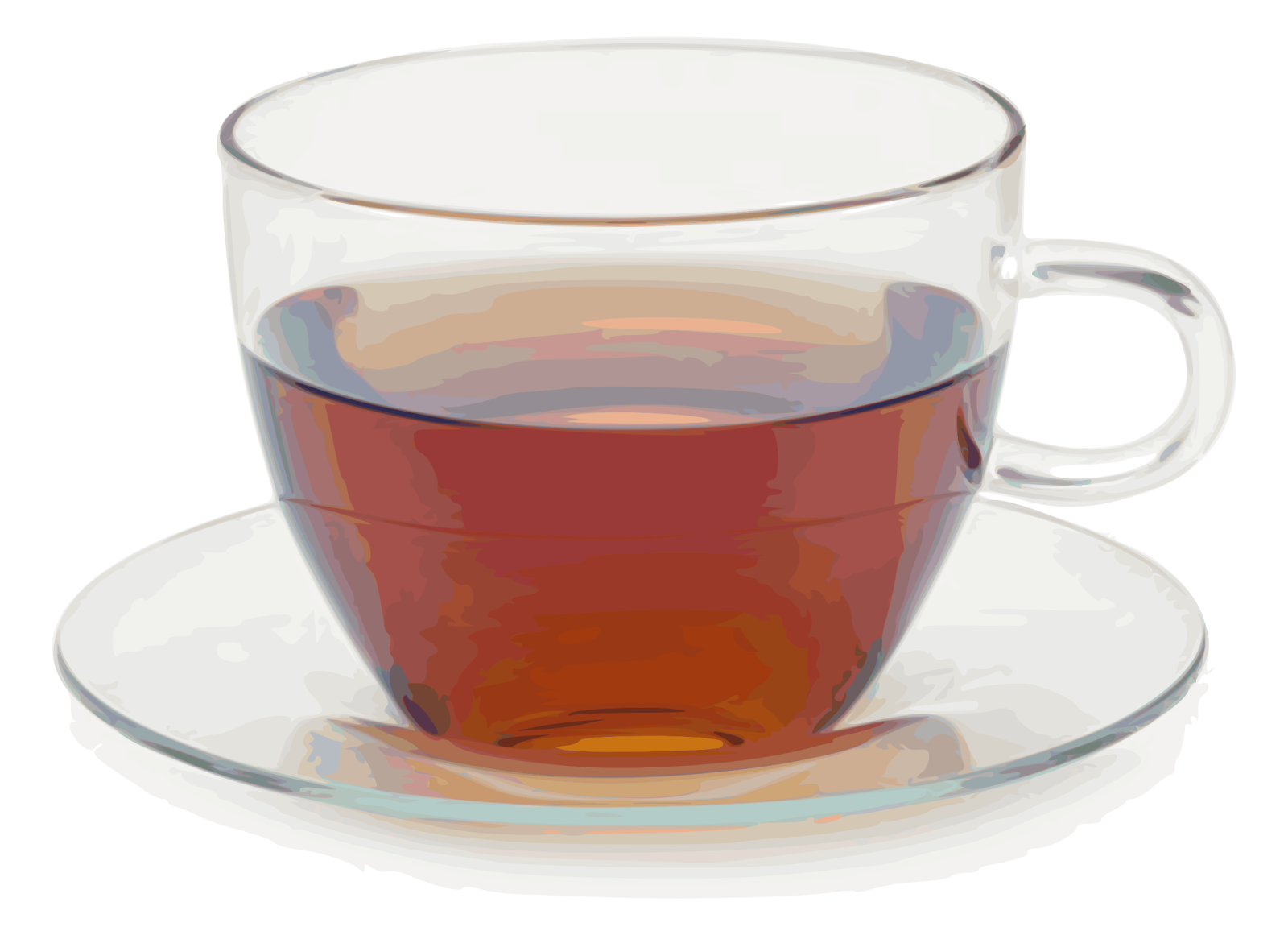 a cup of tea on a plate