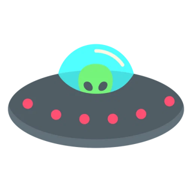 an alien spaceship with a skull on it