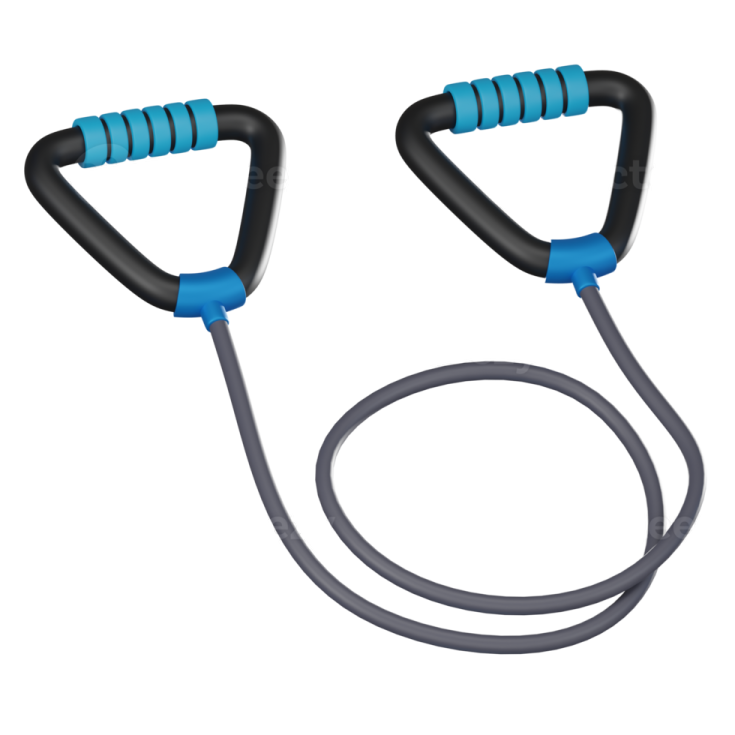 a pair of blue and black resistance straps