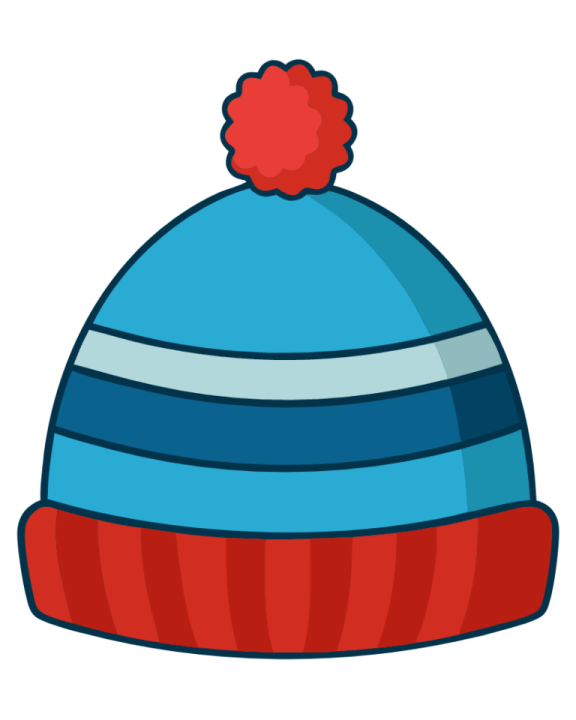 a blue and red beanie hat