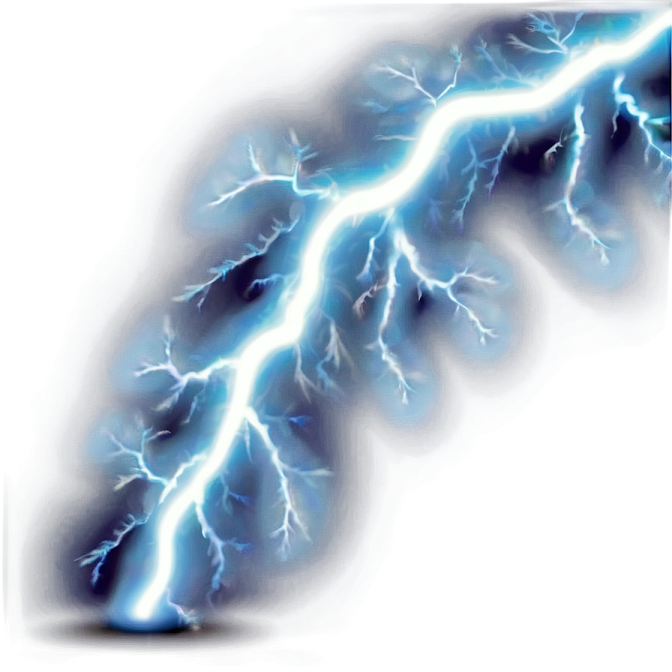 a blue lightning bolt on a white background