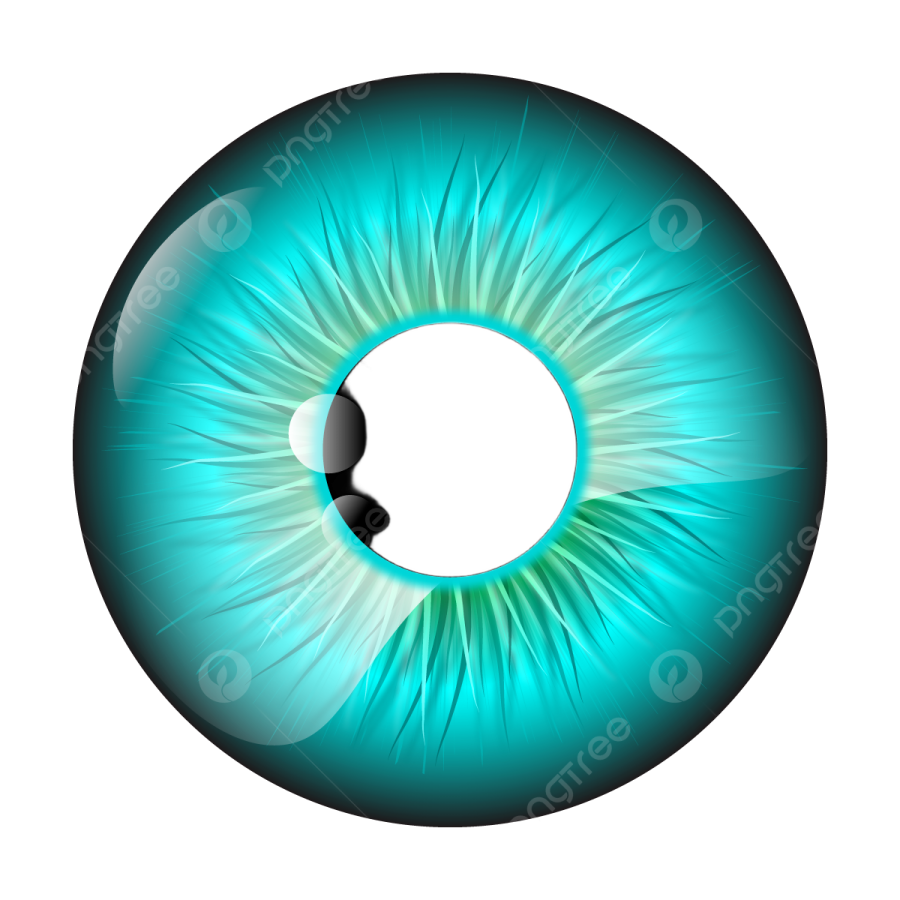 an illustration of a blue eye