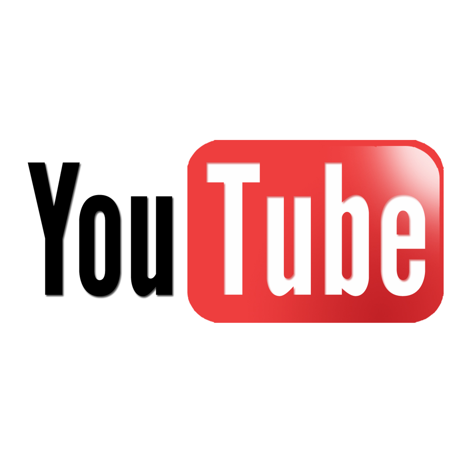 the youtube logo on a white background