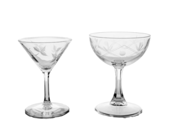a pair of wine glasses