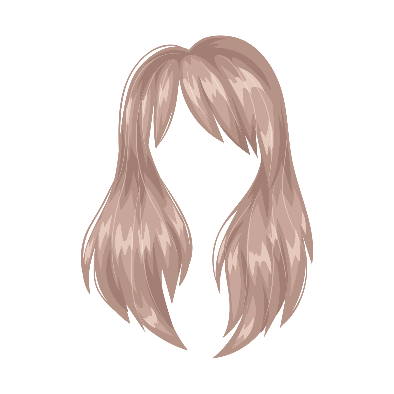 a woman's long brown hair