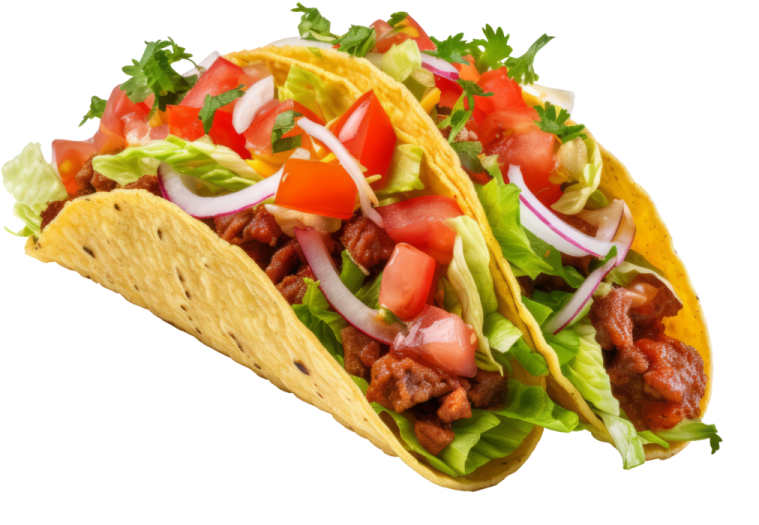 a tacoa filled with meat and vegetables