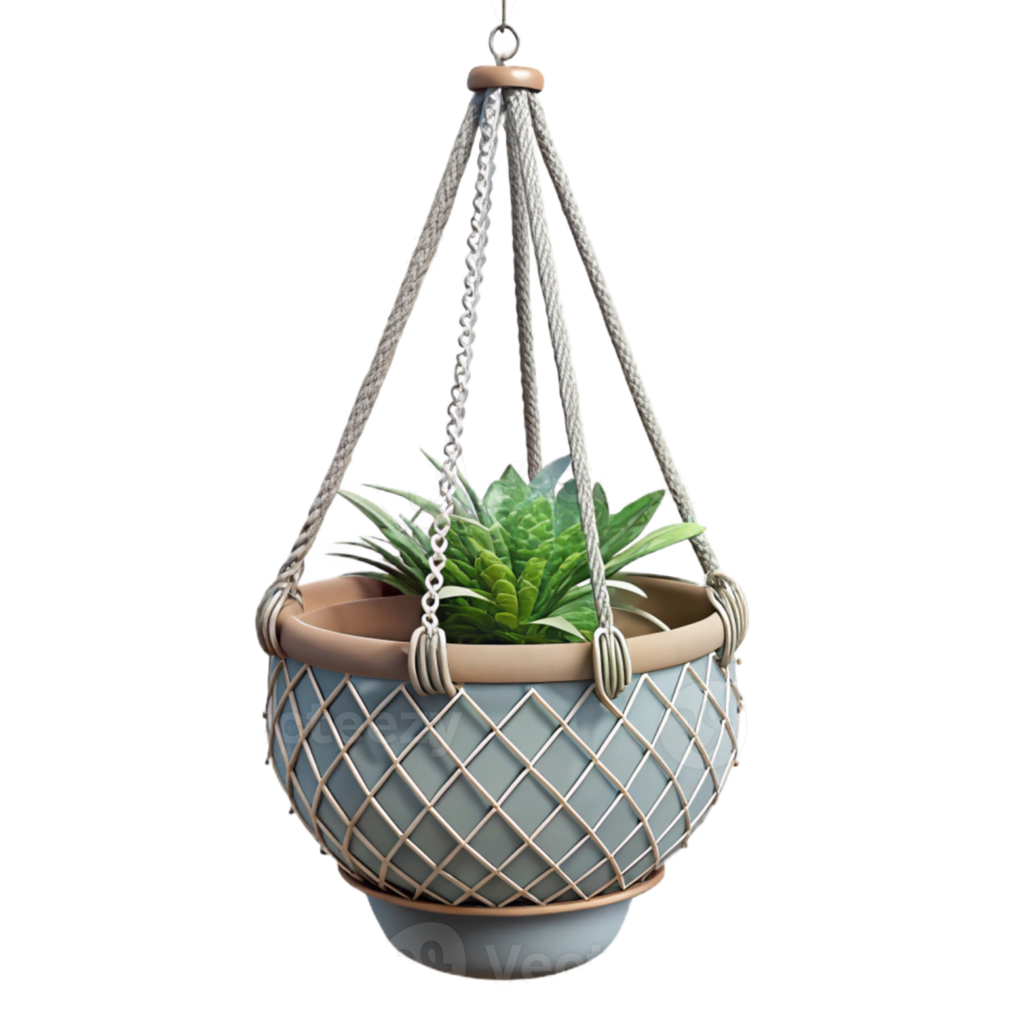 hanging planter with rope