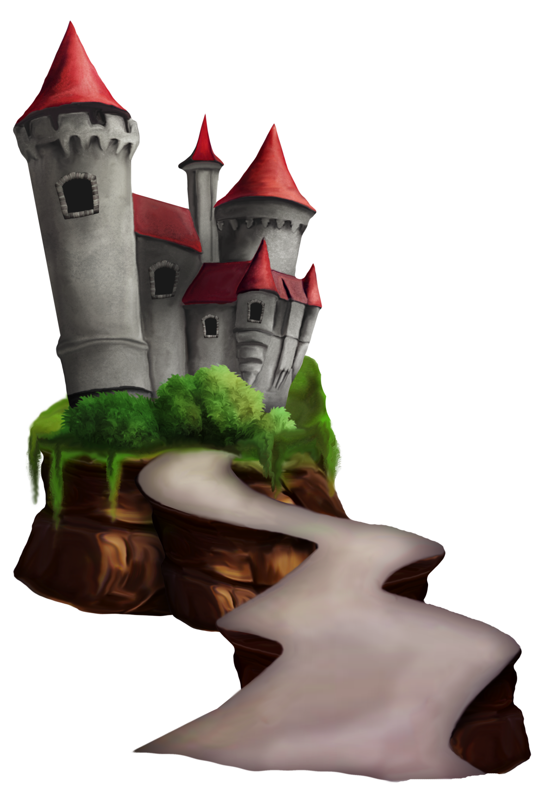 a castle sitting on top of a hill