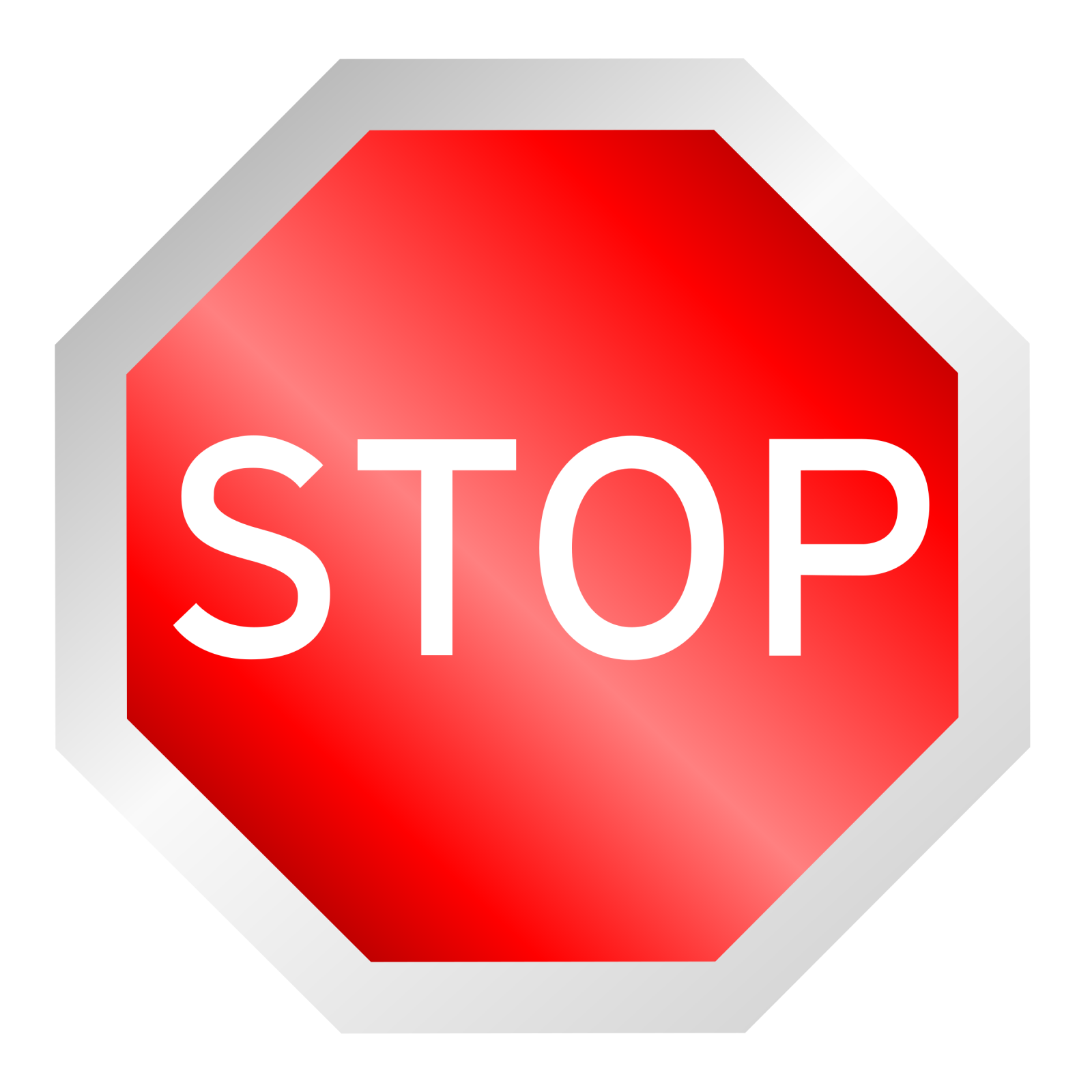 a stop sign on a white background
