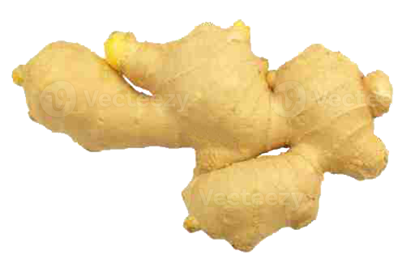 a pile of ginger root on white background