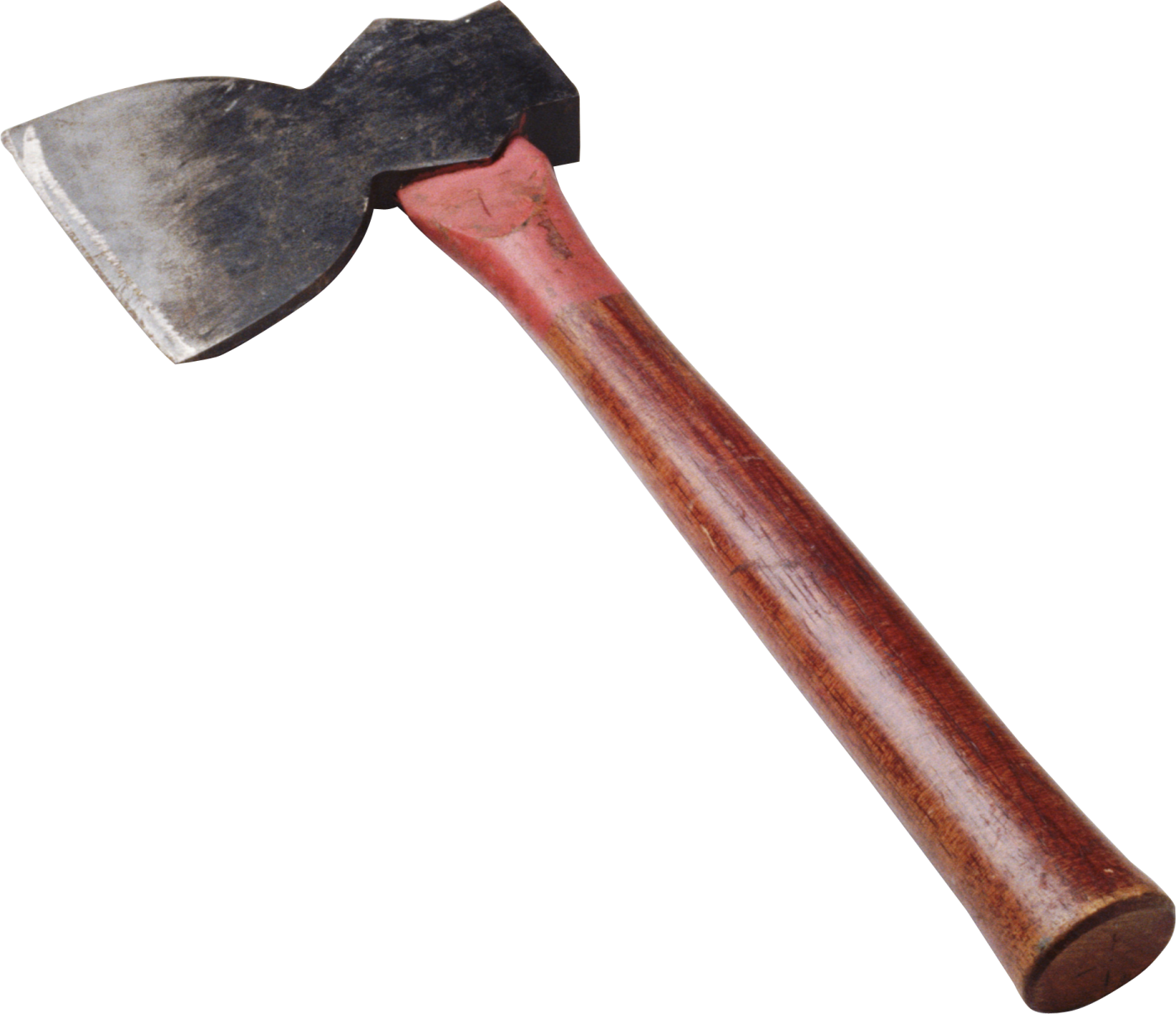 an old axe with a wooden handle