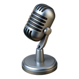 a microphone on a white background